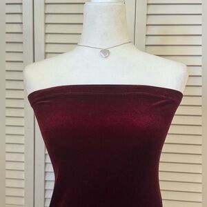 Strapless red velvet Wet Seal dress
